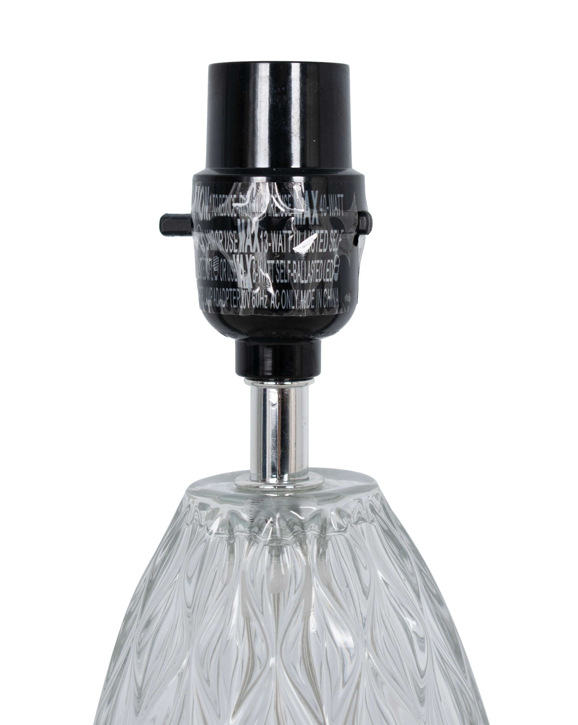 AVERO™ 4 Pack Mini Clear Glass Table Lamp with White Shade 12.75 in - AVERO™
