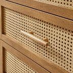 AVERO™ Springwood 4-Drawer Dresser with Caning Look, Light Honey - AVERO™