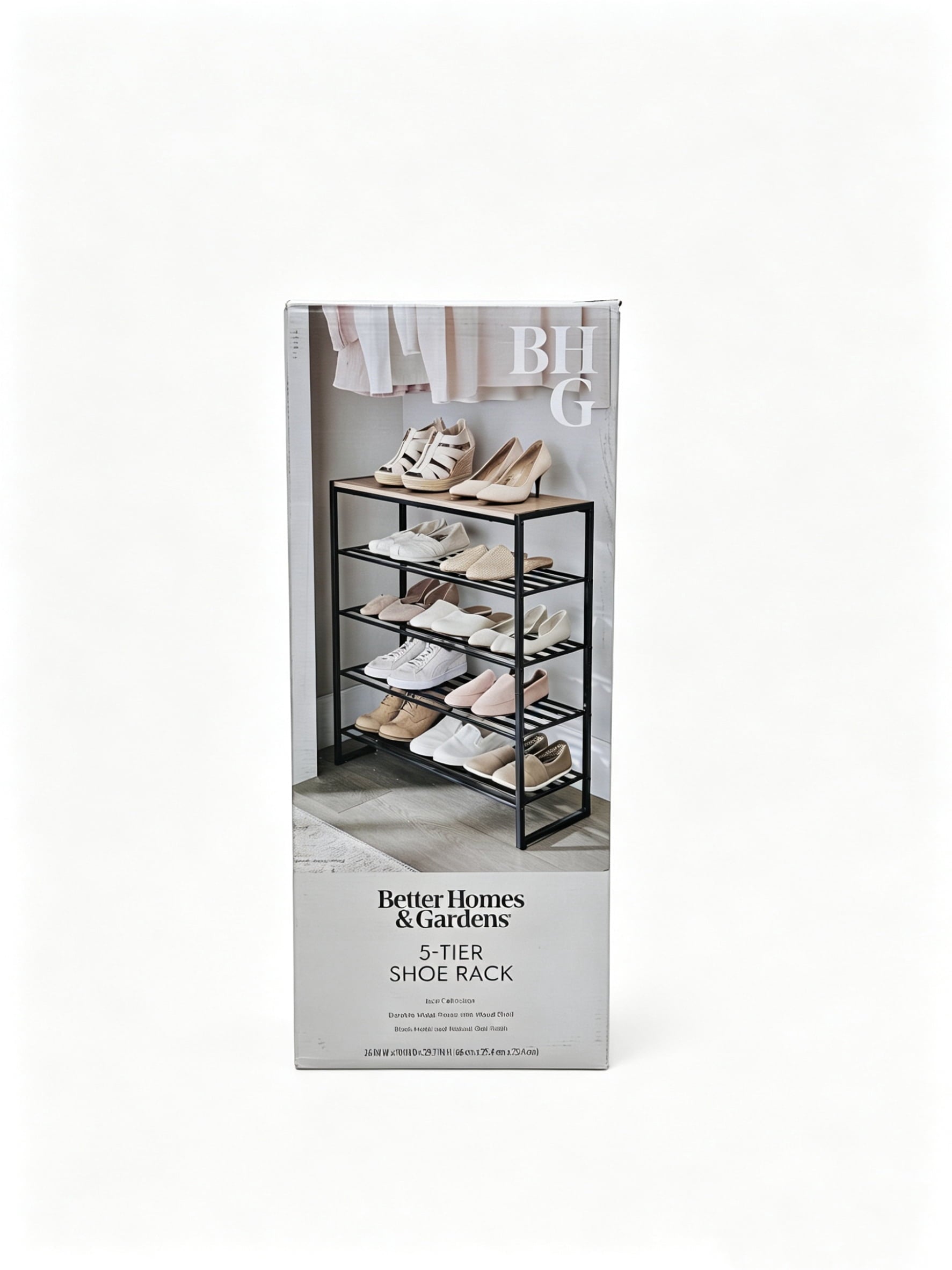 AVERO™ Jace 5-Tier Shoe Rack, Metal Steel, 15 Pairs of Shoes, Multi-Functional - AVERO™