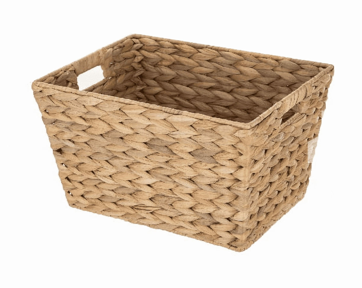 AVERO™ (2 pack) Large Water Hyacinth Decorative Storage Basket with Handles, 14 in x 11 in x 8.5 in - AVERO™