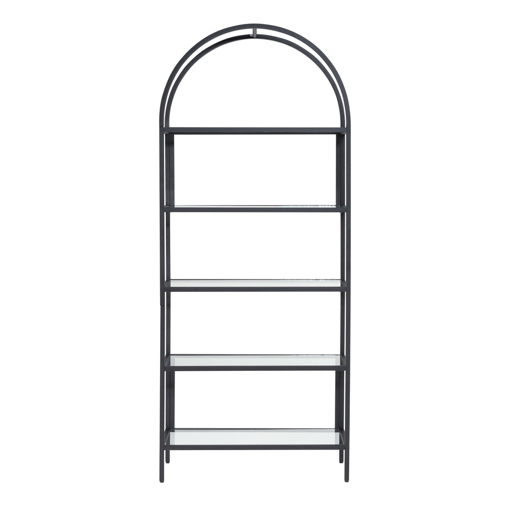 AVERO™ Nola Arch Bookshelf, Black Finish - AVERO™