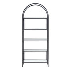 AVERO™ Nola Arch Bookshelf, Black Finish - AVERO™