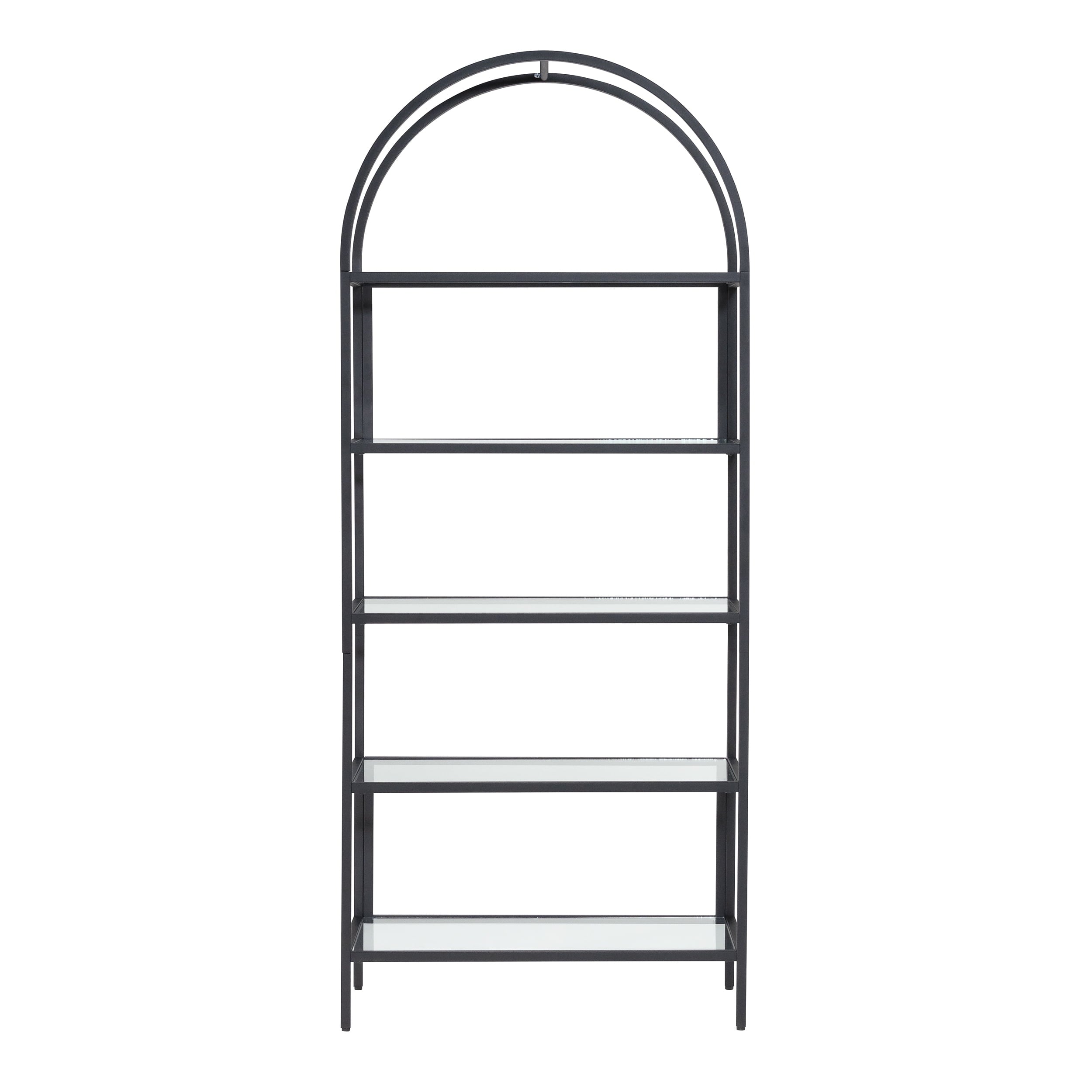 AVERO™ Nola Arch Bookshelf, Black Finish - AVERO™