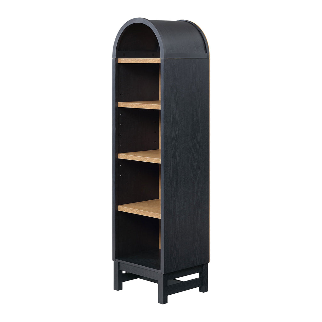 AVERO™ Juliet Narrow Arch Bookcase, Rich Black and Light Honey - AVERO™