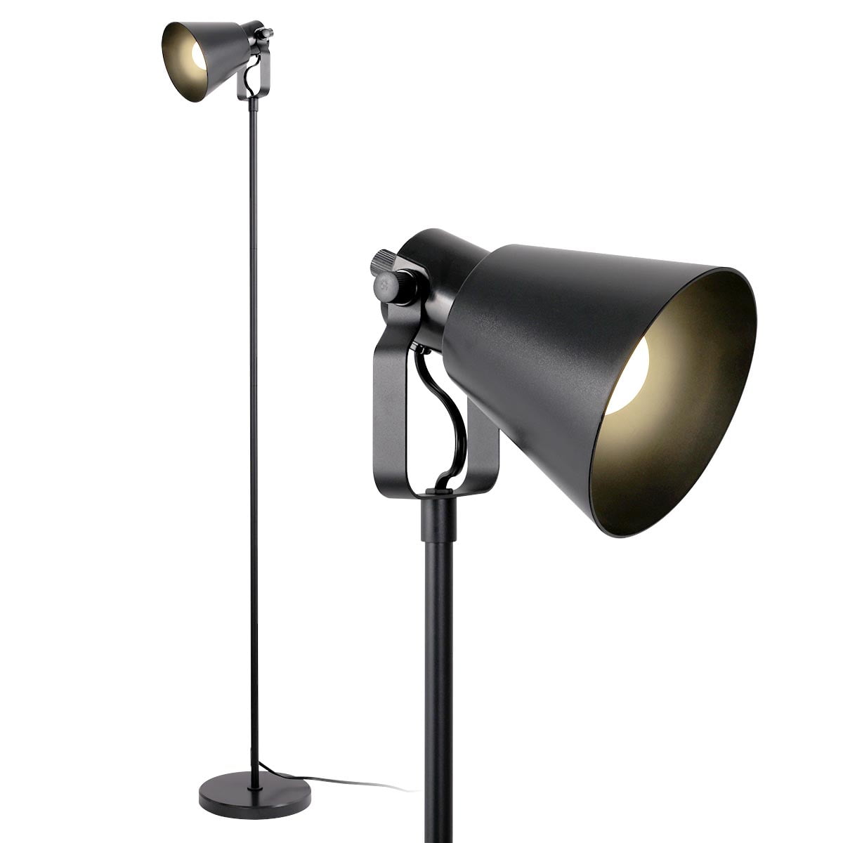 AVERO™ (3 pack) 64-Inch Modern Floor Lamp with Adjustable Shade and Black Finish for Living Room and Bedroom Lighting, 1-Pack - AVERO™