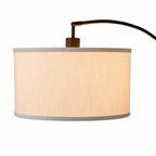 AVERO™ Michelle 71-Inch Metal Arc Floor Lamp with White Fabric Shade and 3-Way Switch - AVERO™
