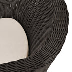 AVERO™ Bellamy Outdoor Motion Chair, Dark Brown Wicker with Cream Cushion - AVERO™