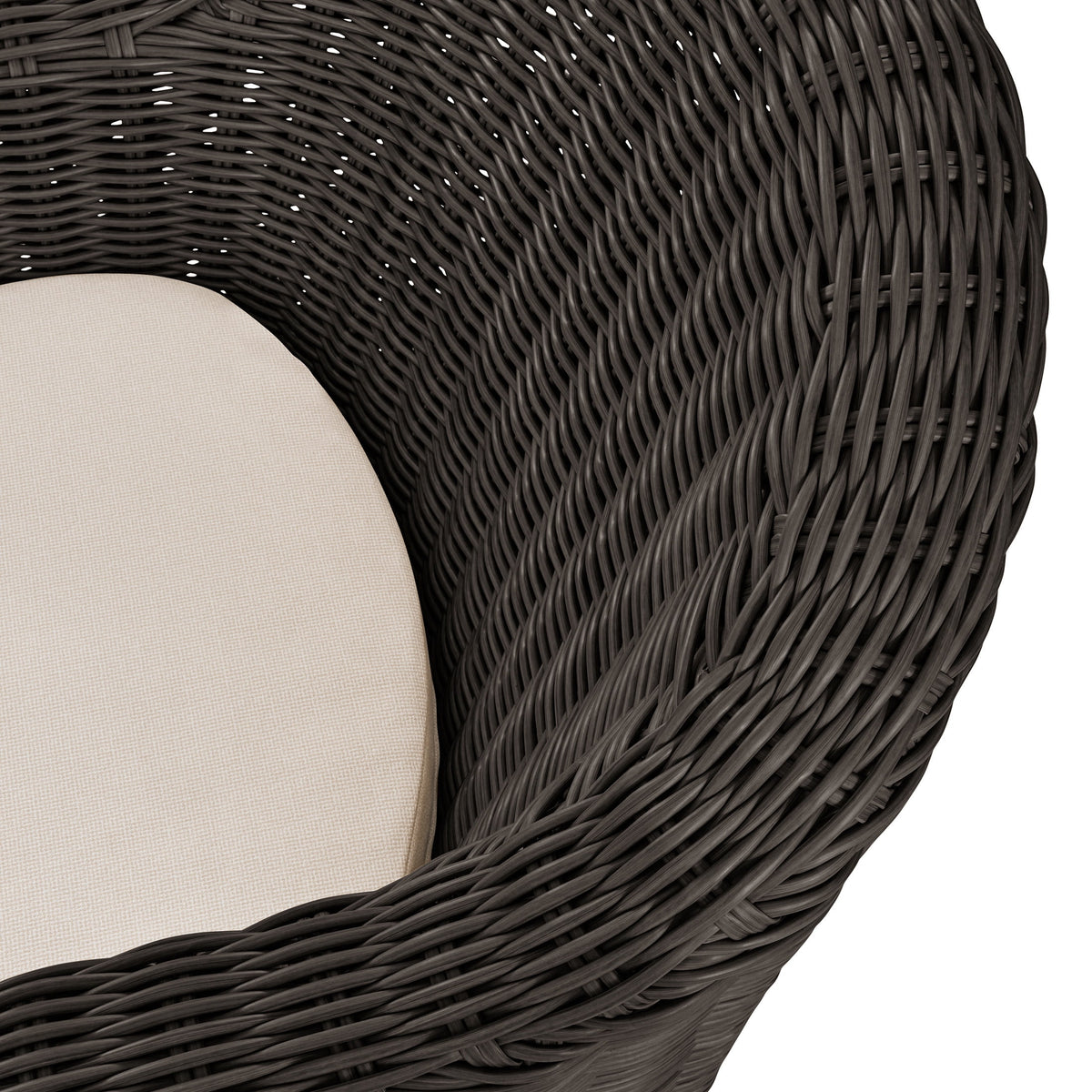 AVERO™ Bellamy Outdoor Motion Chair, Dark Brown Wicker with Cream Cushion - AVERO™
