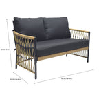 AVERO™ Lilah Outdoor Wicker Loveseat, Black - AVERO™