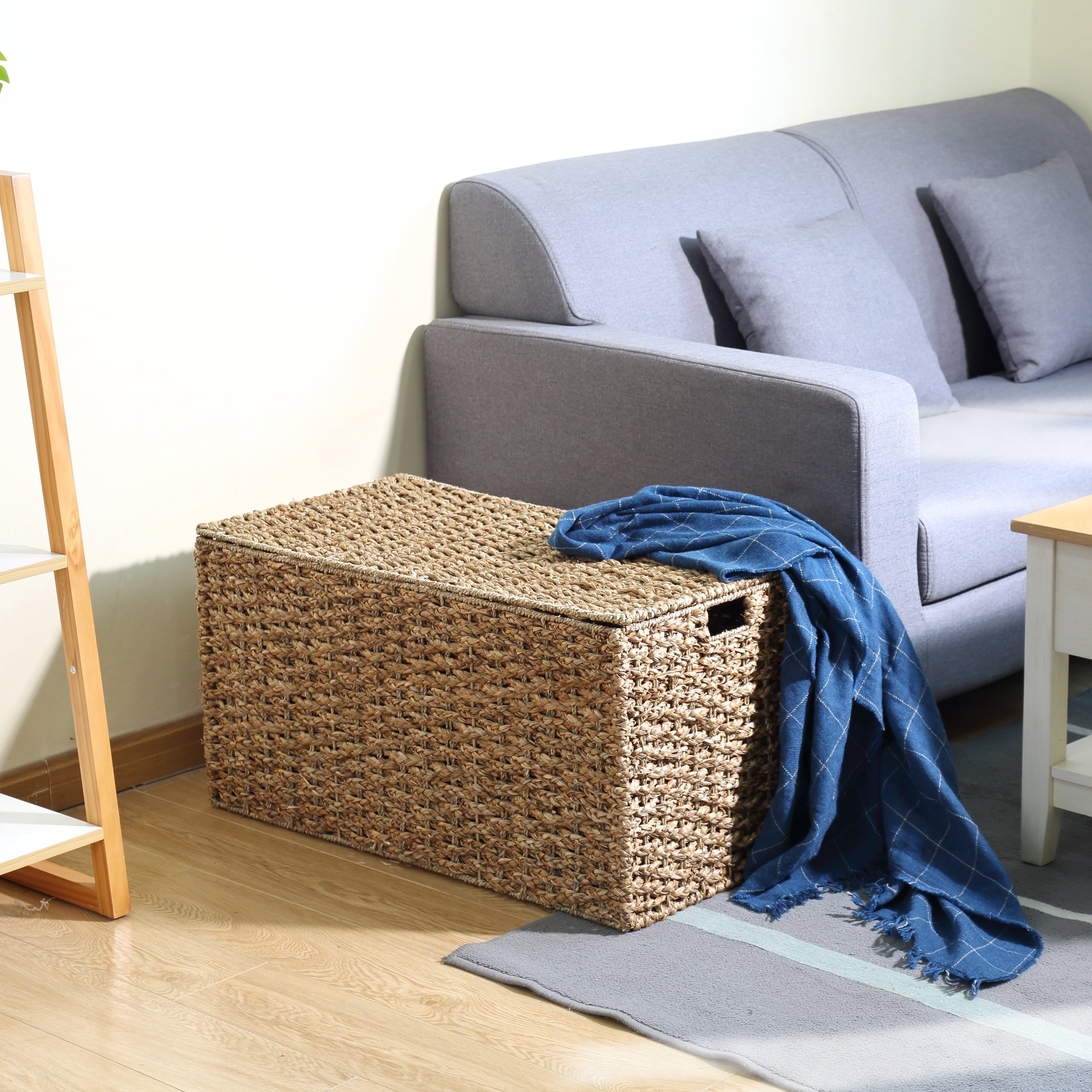 AVERO™ XL Braided Seagrass Storage Trunk - AVERO™