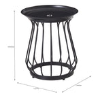 AVERO™ Aubrey 3-Piece Outdoor Steel Stationary Chat Set, Stripe Cushion - AVERO™