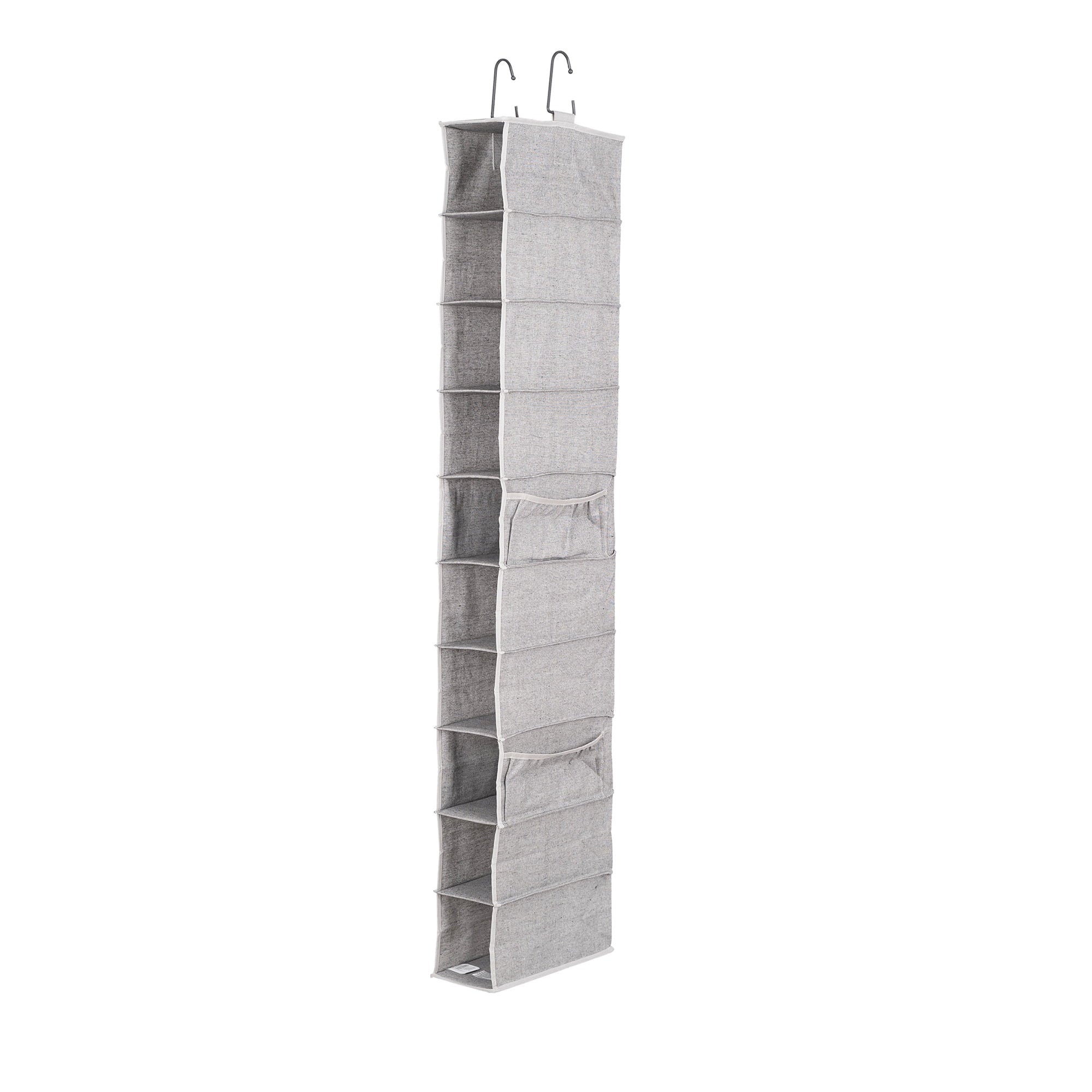 AVERO™ (2 pack) Gray 10-Shelf Hanging Closet Organizer with Side Pockets - AVERO™