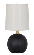 AVERO™ (3 Pack) 12.5 Mini Black Wood Ball Table Lamp with White Fabric Shade - AVERO™