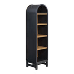 AVERO™ Juliet Narrow Arch Bookcase, Rich Black and Light Honey - AVERO™