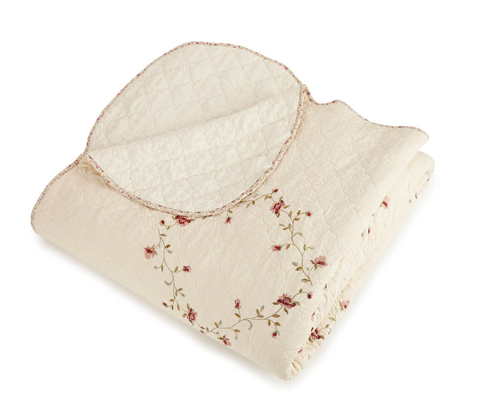 AVERO™ Hannalore Cotton Quilt, Burgundy, Full/Queen, All Ages - AVERO™