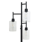 AVERO™ 63.5 in 3 Light Contemporary Black Floor Lamp Clear Glass - AVERO™