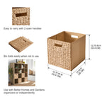 AVERO™ Fabric Cube Storage Bins, Natural, 2 Pack - AVERO™