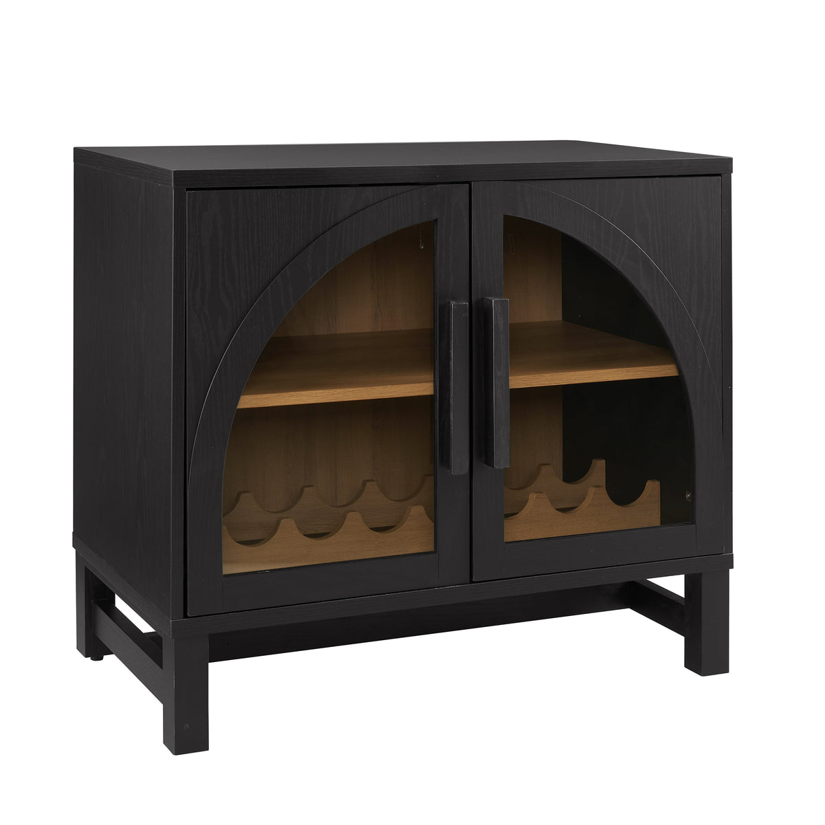 AVERO™ Juliet Arch Door Kitchen Console, Black Finish - AVERO™