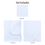 AVERO™ (4 pack) Basic Value Microfiber Bed Sheet Set, Twin, Arctic White, 3-Piece - AVERO™