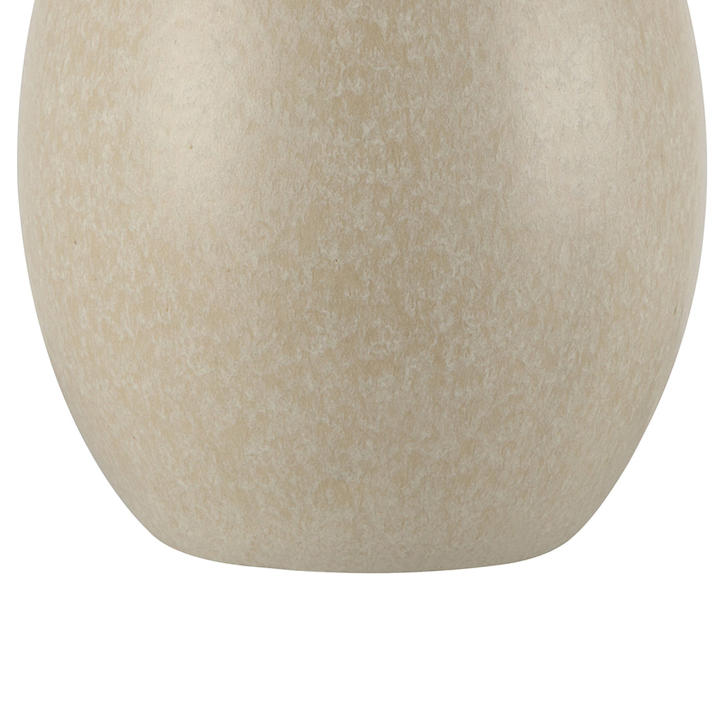 AVERO™ Cream Reactive Ceramic Table Lamp with Natural Rattan Shade, 18 in - AVERO™
