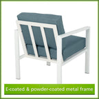 AVERO™ Dashwood 4pc Conversation Set, White with Blue - AVERO™