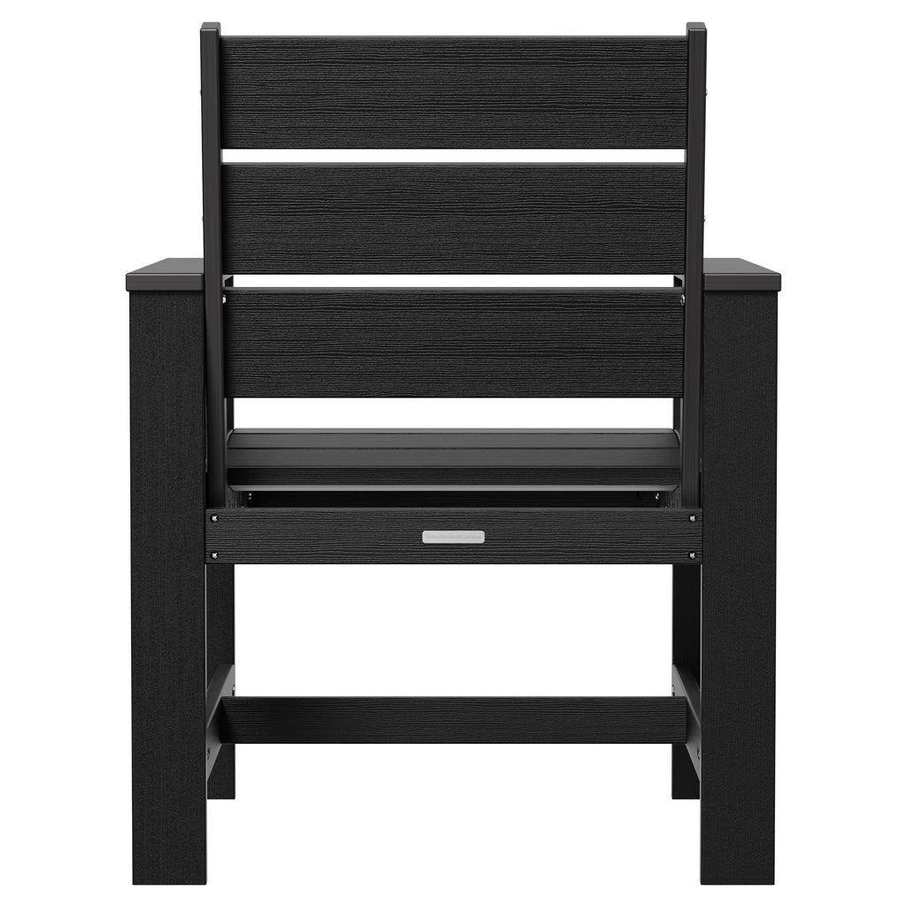 AVERO™ Ezra Outdoor HDPE Dining Chair Set, 2-Pack, Black - AVERO™