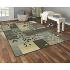 AVERO™ (2 pack) Traditional Leaf Block Gray Print Indoor Area Rug, 7' x 10' - AVERO™