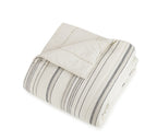 AVERO™ Ticking Stripe Cotton Quilt, Off-White, Full/Queen, All Ages - AVERO™