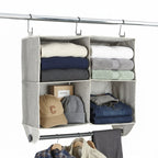 AVERO™ (2 pack) 4-Shelf Gray Hanging Closet Organizer with Rack - AVERO™