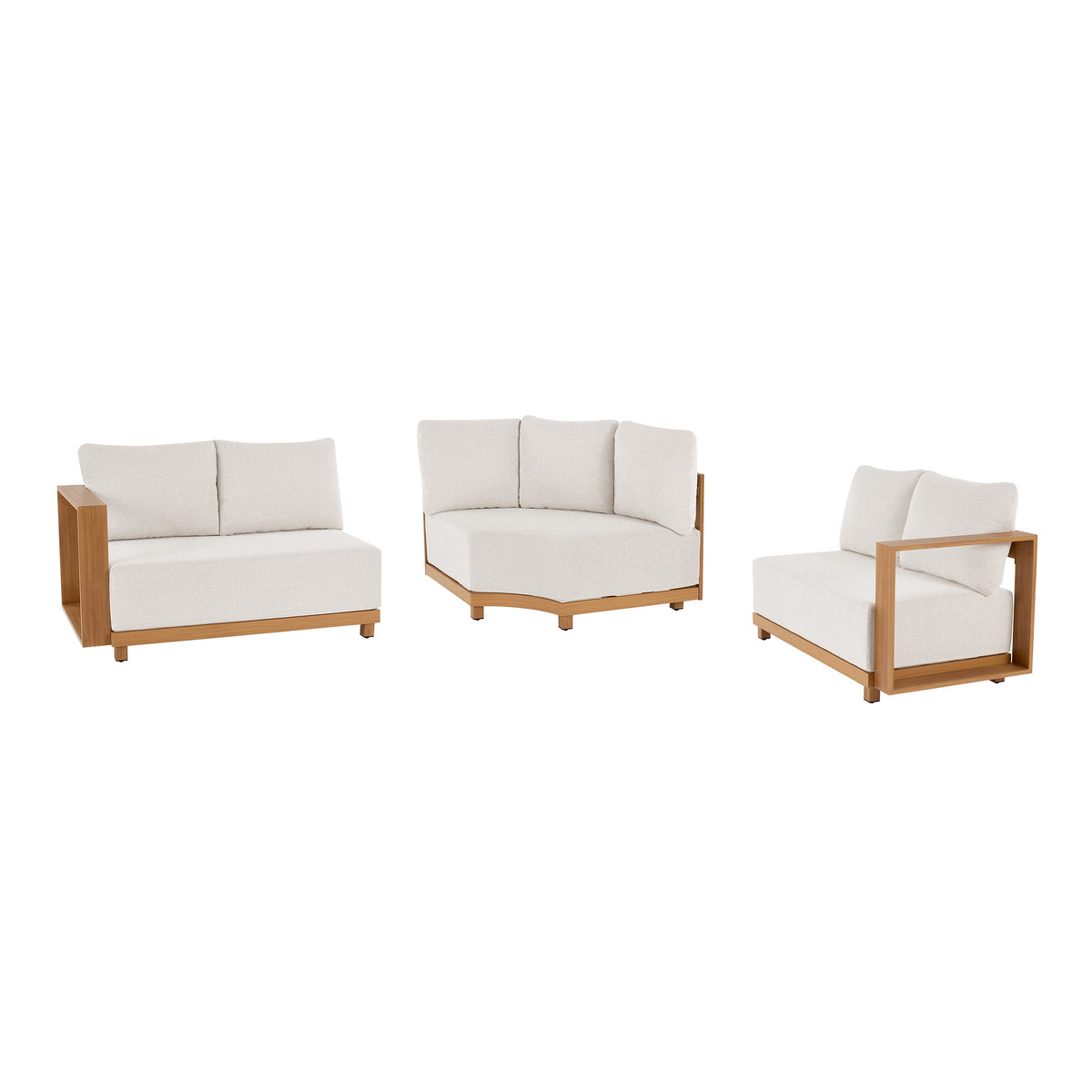 AVERO™ Juliet Outdoor Corner Chair with Patio Cover, Beige - AVERO™