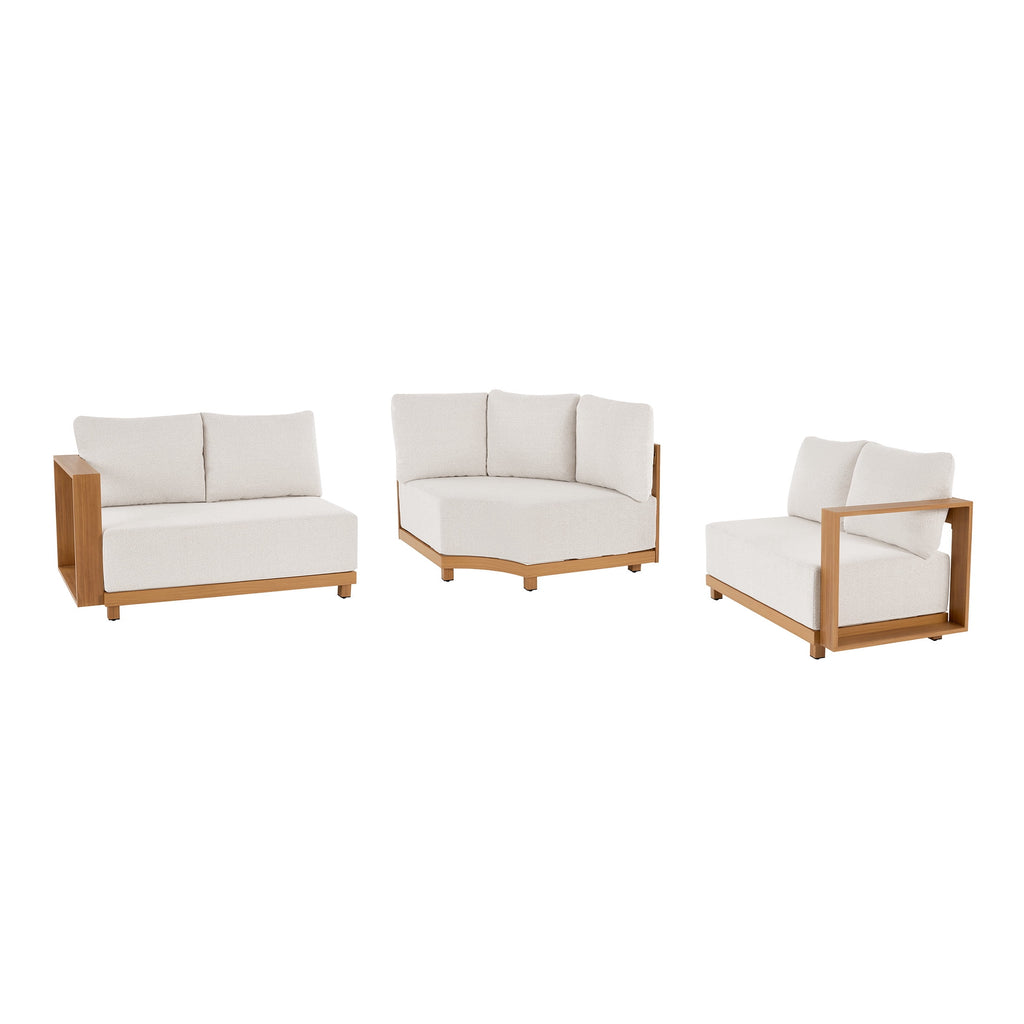 AVERO™ Juliet Outdoor Corner Chair with Patio Cover, Beige - AVERO™