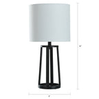AVERO™ Modern Matte Black Table Lamp with Classic Drum Shade - AVERO™