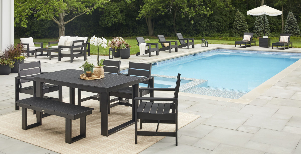 AVERO™ Ezra Outdoor HDPE Dining Chair Set, 2-Pack, Black - AVERO™
