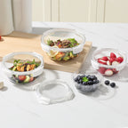 AVERO™ Round Tritan Food Storage Container with Tritan Lid. Set of 4, 8 Pieces - AVERO™