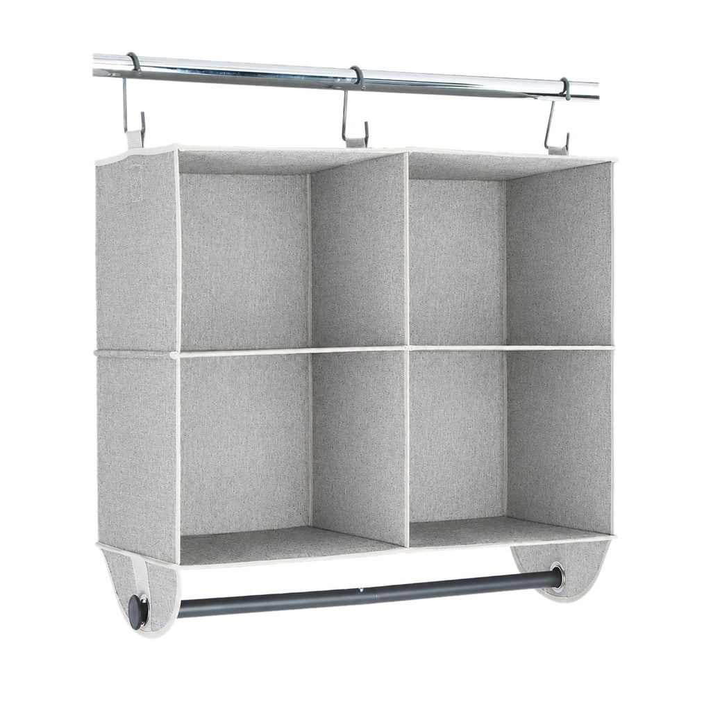 AVERO™ (2 pack) 4-Shelf Gray Hanging Closet Organizer with Rack - AVERO™