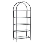 AVERO™ Nola Arch Bookshelf, Black Finish - AVERO™