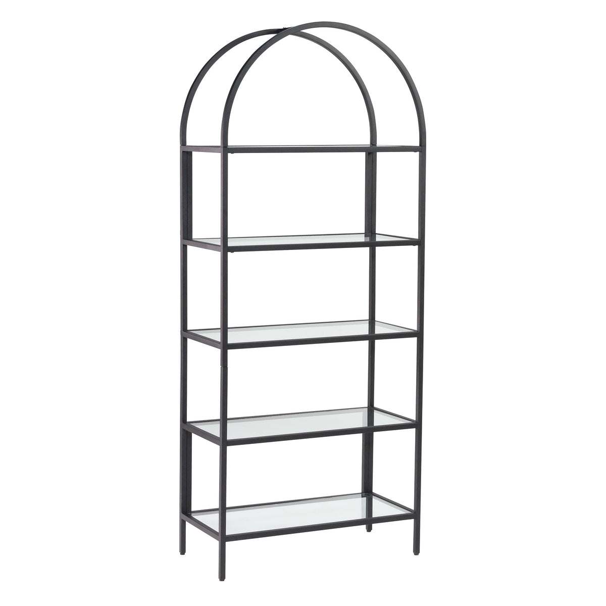 AVERO™ Nola Arch Bookshelf, Black Finish - AVERO™