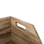 AVERO™ 2-Piece Set Natural Wood Stacking Open Front Decorative Storage Bins, 11 in x 16.5 in x 10 in - AVERO™