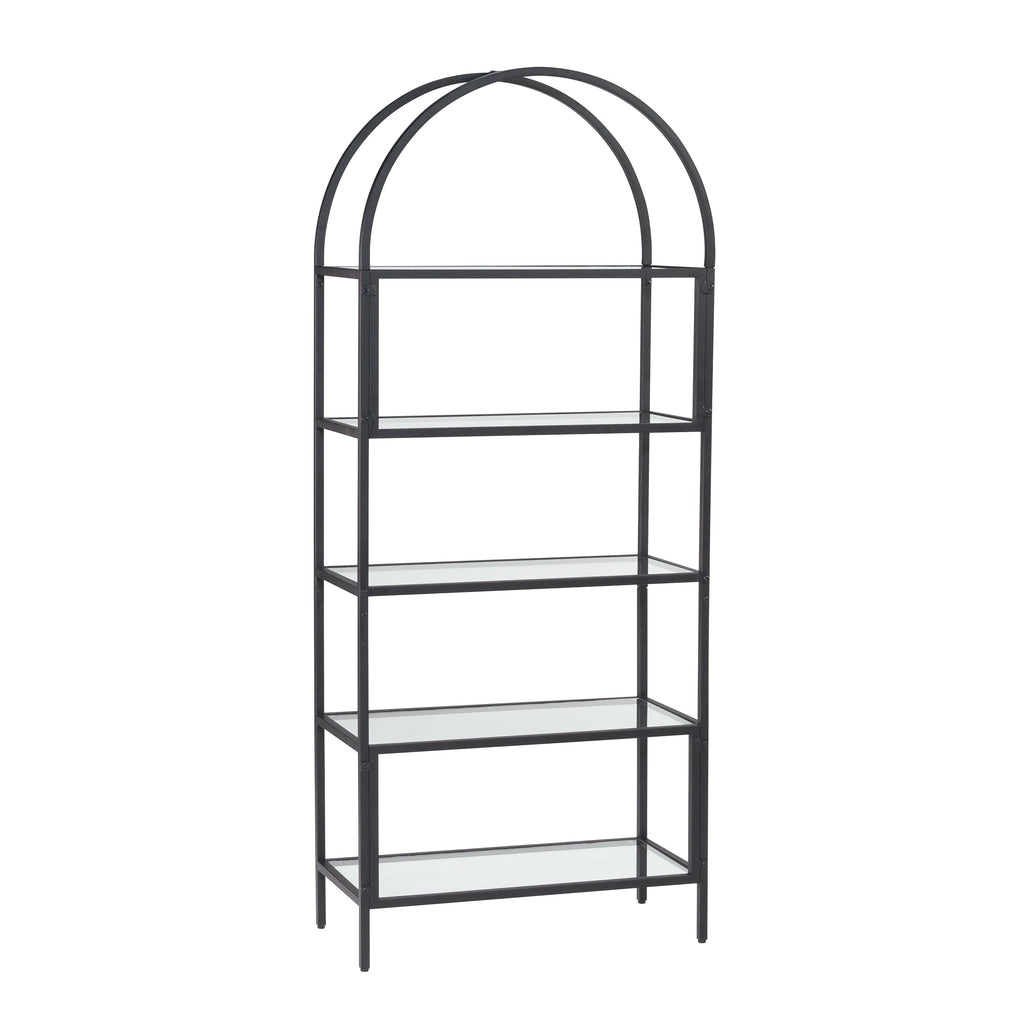 AVERO™ Nola Arch Bookshelf, Black Finish - AVERO™