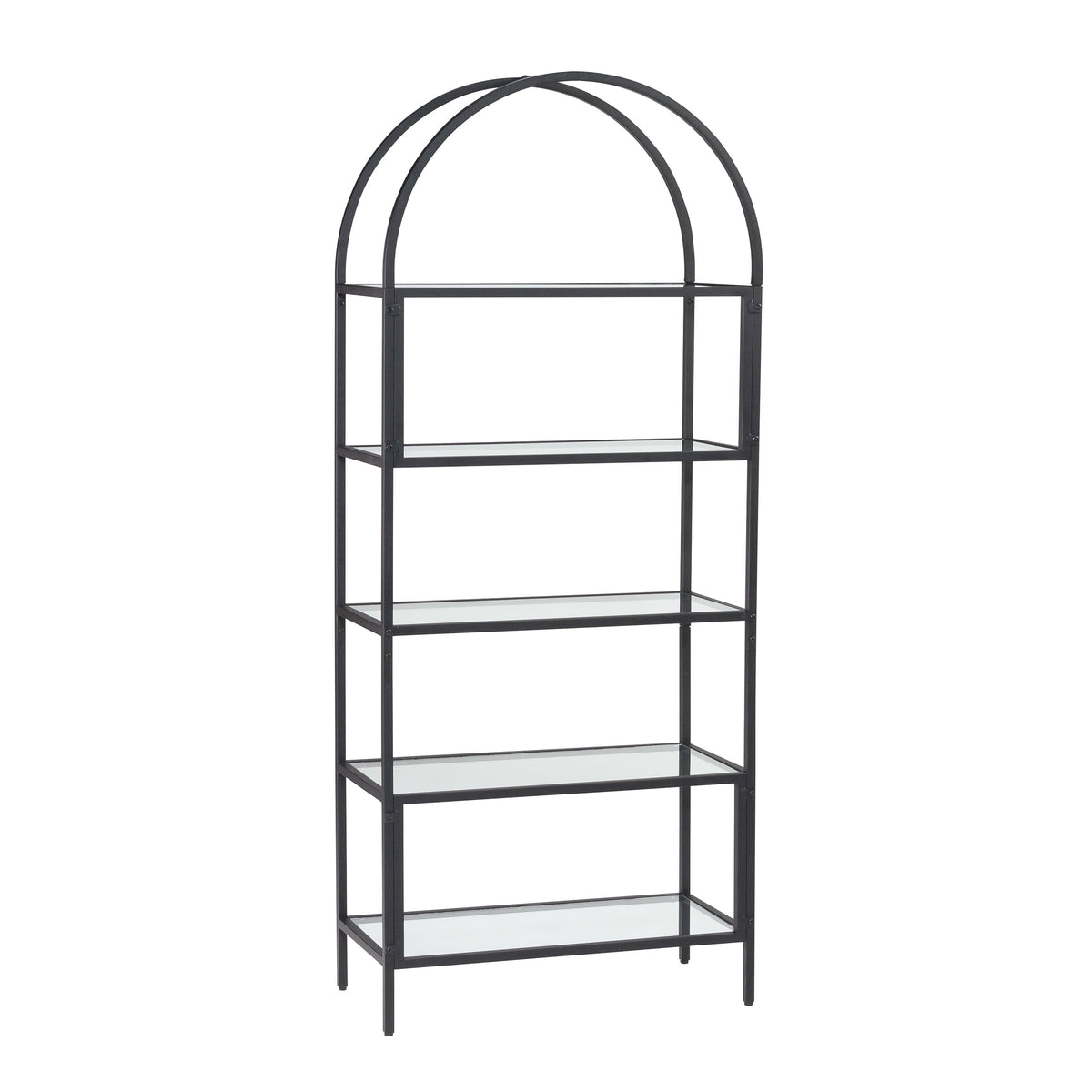 AVERO™ Nola Arch Bookshelf, Black Finish - AVERO™