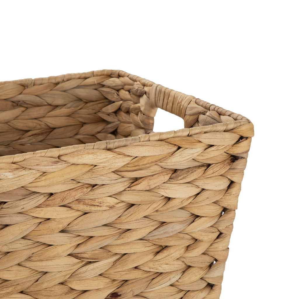 AVERO™ (2 pack) Large Water Hyacinth Decorative Storage Basket with Handles, 14 in x 11 in x 8.5 in - AVERO™