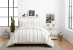 AVERO™ Ticking Stripe Cotton Quilt, Off-White, Full/Queen, All Ages - AVERO™