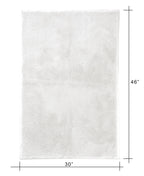 AVERO™ Solid Soft Rabbit Faux Fur Area Rug Black,30x46" - AVERO™