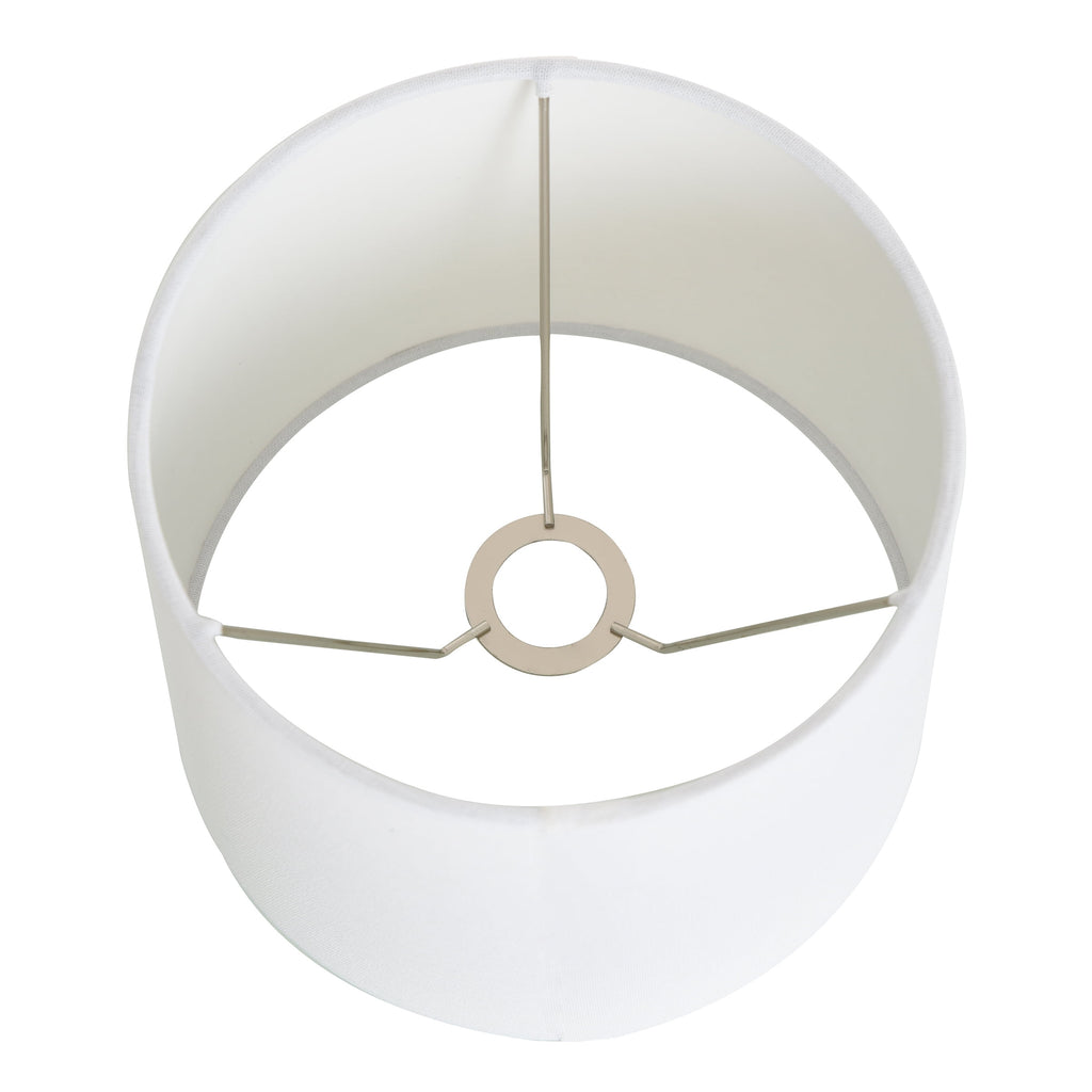 AVERO™ Wood Totem Table Lamp with White Linen Shade, 10"L x 10"W x 18"H - AVERO™