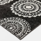 AVERO™ 9'X12' Charcoal Gray Medallion Shag Indoor Area Rug - AVERO™
