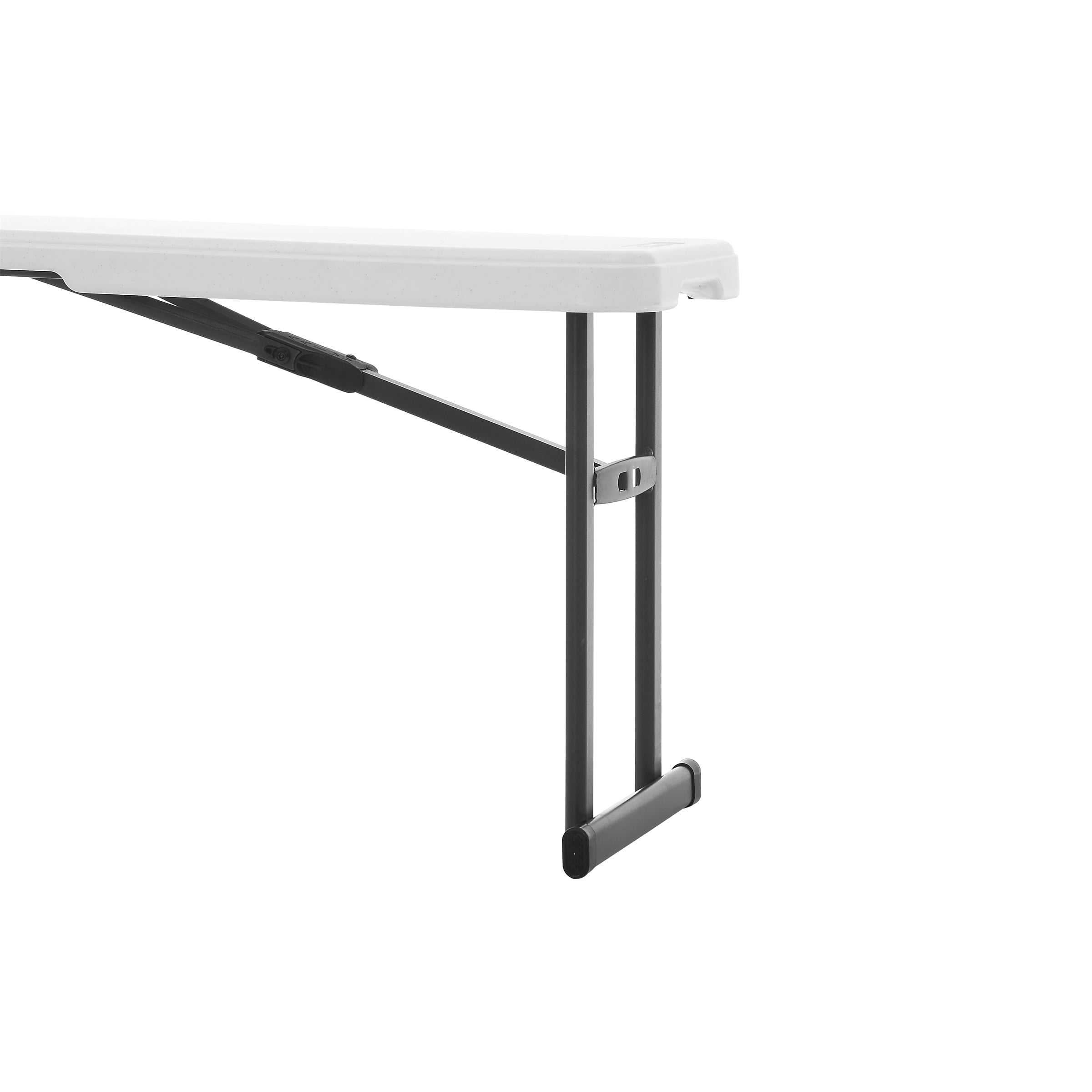 AVERO™ 6' Centerfold Bench, Steel Frame, Indoor Outdoor, Includes Carry Handle, White - AVERO™