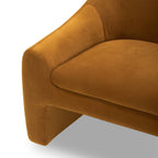AVERO™ Emerson Curvy Accent Chair, Ochre Velvet - AVERO™
