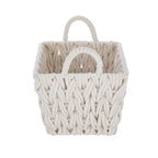 AVERO™ (2 pack) Medium White Woven Rope Decorative Storage Basket with Handles, 14.3 in x 11 in x 9 in - AVERO™