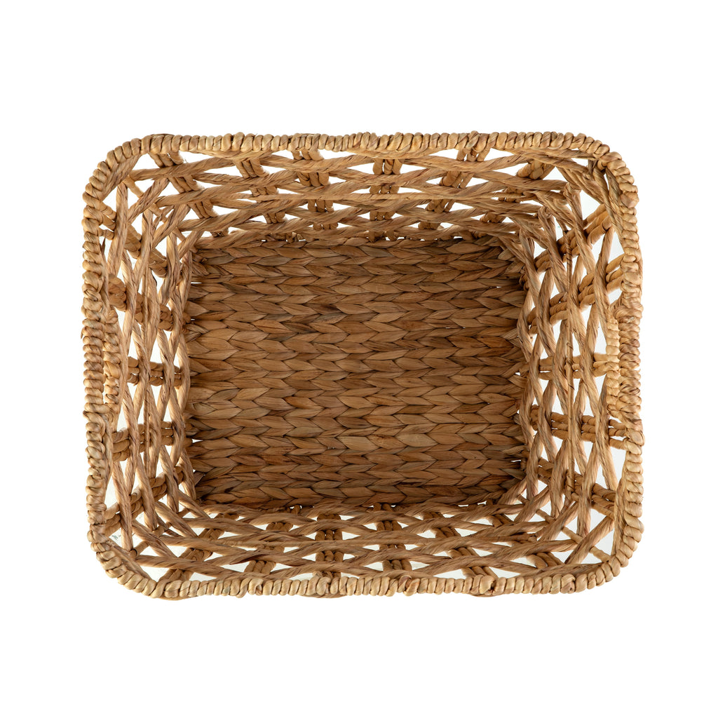 AVERO™ Extra Large Hyacinth Twist Storage Basket with Handles - AVERO™
