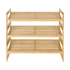 AVERO™ (2 pack) Bamboo 3-Tier Shoe Rack for 9 Pairs - AVERO™
